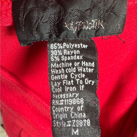 Red go go style pleated mini dress size medium - Picture 4 of 5